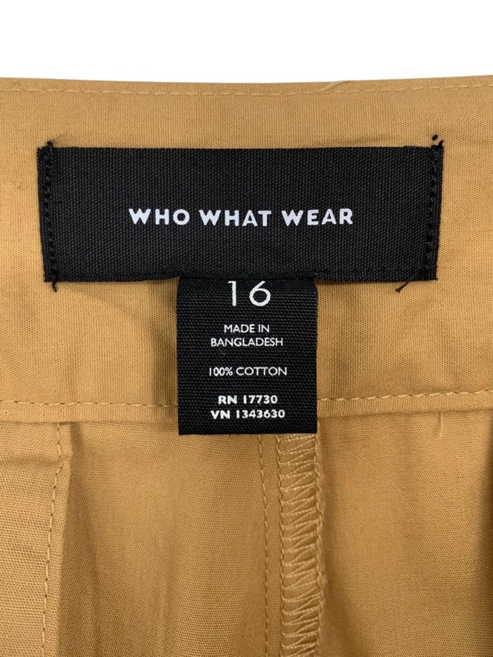 Who What Wear Camel Colored 13” High Rise Pleated Tapered Ankle Pants - Picture 8 of 9